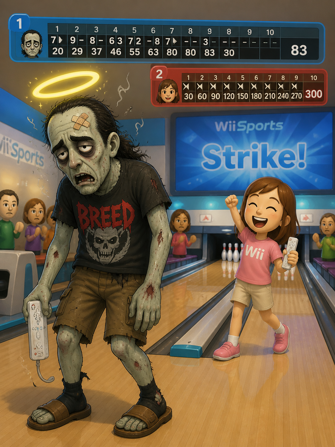The day my ass was kicked in Wii bowling by my daughter